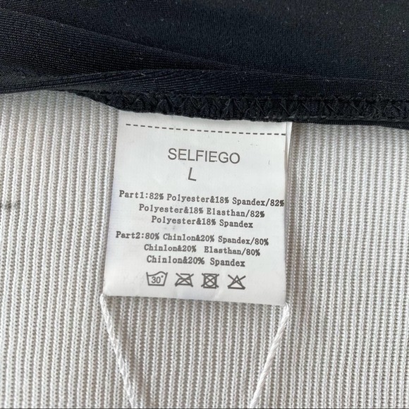 NEW Selfiego Black Mesh Stripe One Piece Swimsuit - Picture 7 of 10